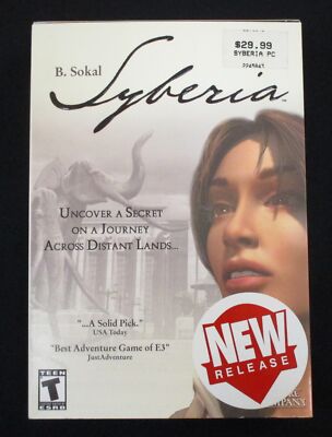 Syberia Computer Game PC CD-ROM 2002 Small Box NEW SEALED B. Sokal