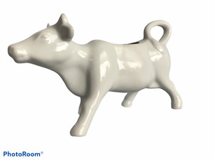 Dairy Cow Creamer Server Container Farmhouse Home Decor Porcelain White