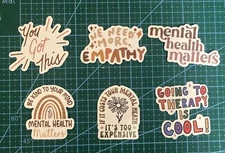 Mental Health Awareness Stickers Decals Lot 6 Random