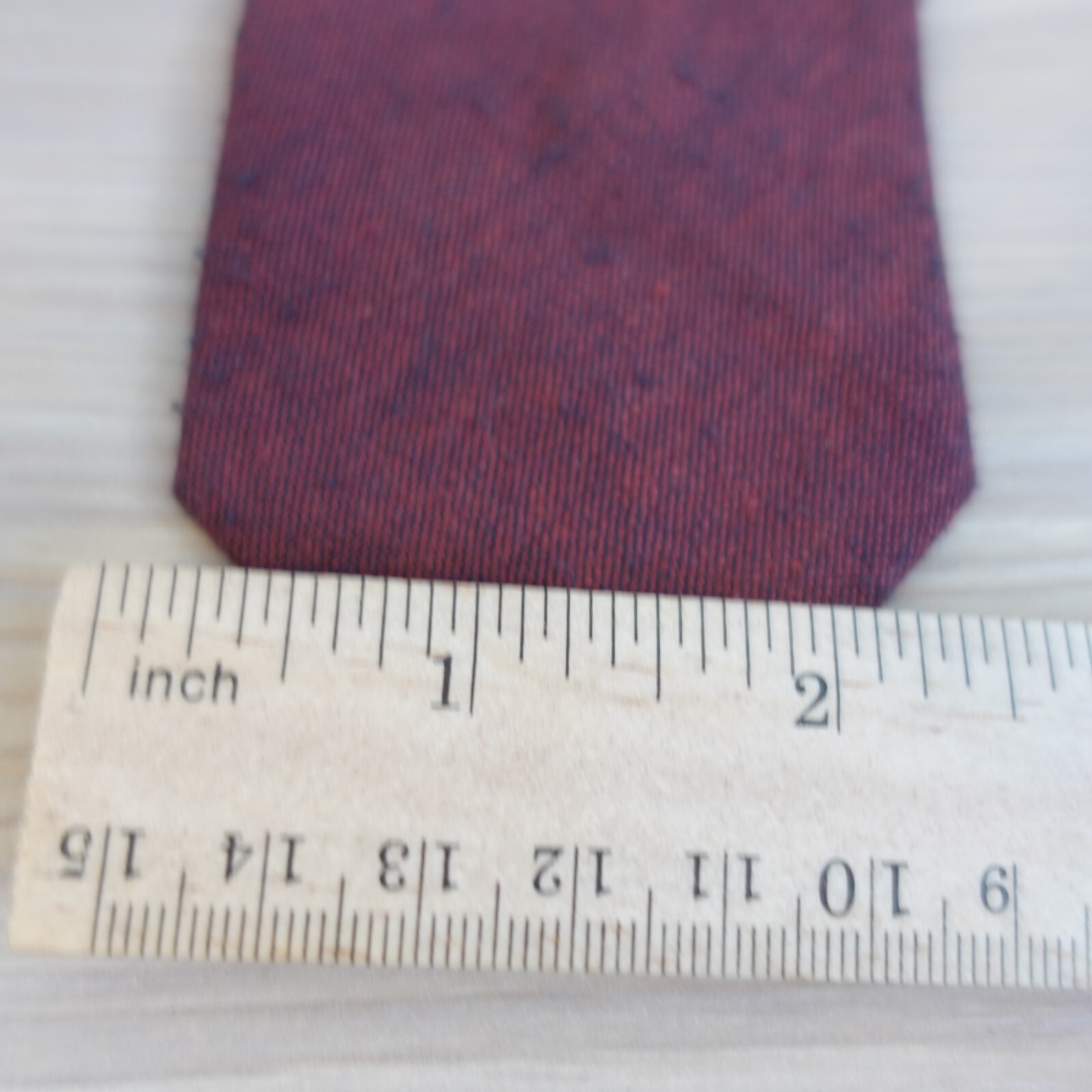 Neck Tie Mens Red Solid Basic Simple Modern Short… - image 6