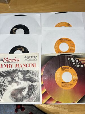 Henry Mancini Lot Of 6 Singles Record RCA Includes Romeo & Juliet Love Theme