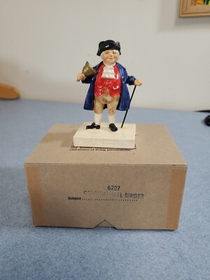 Colonial Bell Ringer VINTAGE SEBASTIAN MINIATURES FIGURE Colonial bell ringer #6207 With Box ...