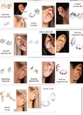 Paparazzi Jewelry EARRING CUFF, Lot of 44 Cuffs, 28 Different Styles, All NWT