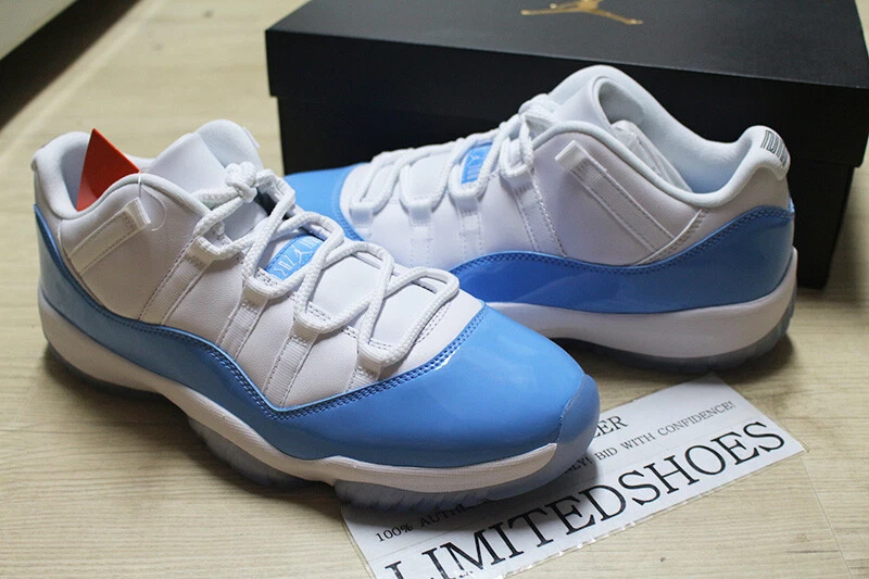 NIKE AIR JORDAN 11 XI RETRO LOW UNC COLUMBIA UNIVERSITY BLUE 528895-106 concord