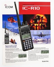 Sales Flyer / Brochure For Icom IC-R10 Wideband Handheld Radio Receiver