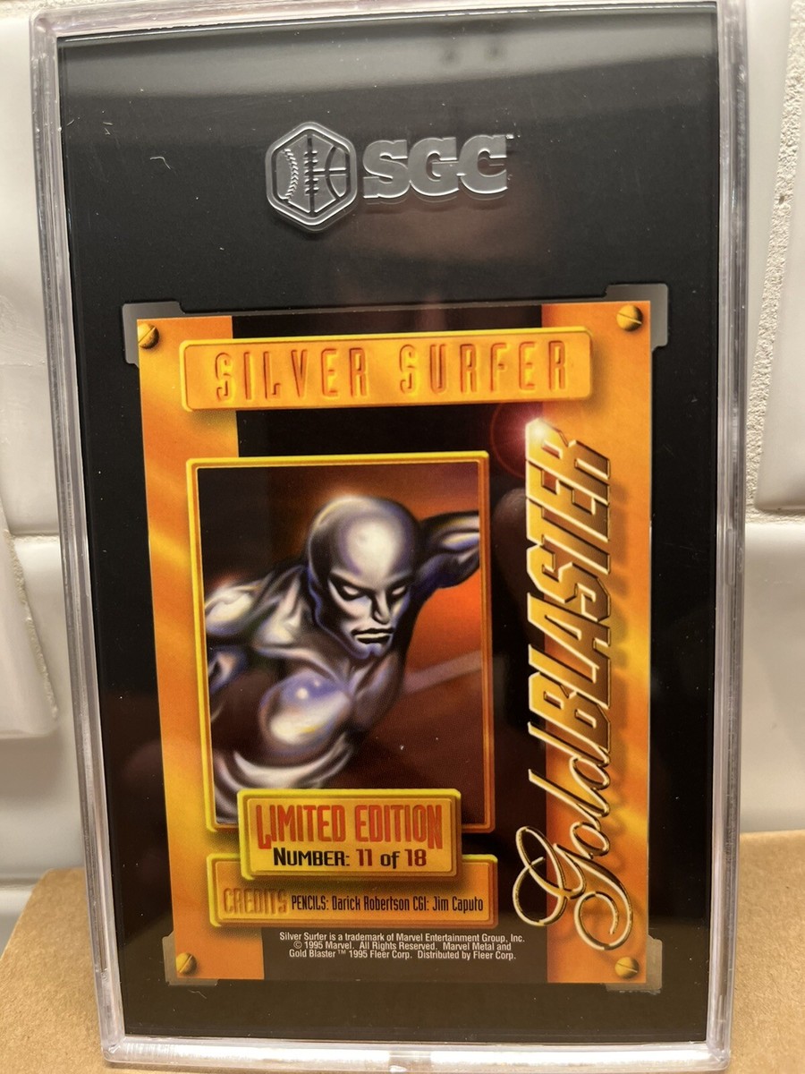 1995 Marvel Metal Silver Surfer # 11 Gold Blaster Sgc 9 Mint Mcu