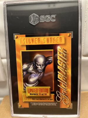 1995 Marvel Metal Silver Surfer # 11 Gold Blaster Sgc 9 Mint Mcu