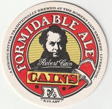 BEER MAT - CAINS BREWERY - FORMIDABLE ALES - (Cat No 007) - (1992)