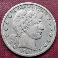 1911 S Barber Half Dollar 50c Better Grade VF #84727