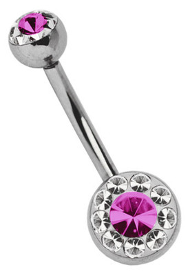 Piercing Ombelicale Multistrato Con Banane 1,6Mm E 2 Sfere In Epossidico 8/5