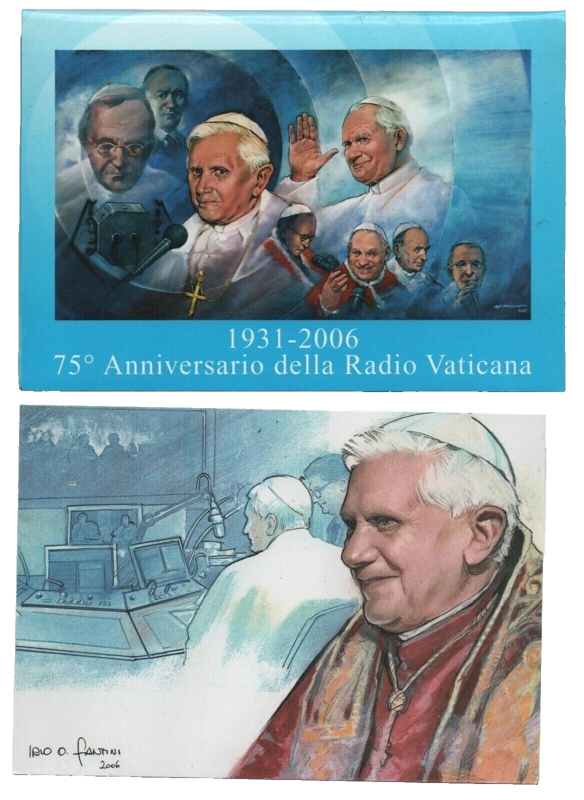 Radio sobre de Primer Día Sellos del Vaticano