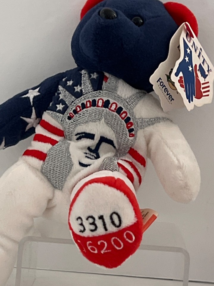 Pair of Lady Liberty and Peace Unity Team Bean Forever Collectible