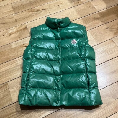 MONCLER オリーブグリーン ダウンベスト 00 グリーン（緑）系 L MONCLER(モンクレール) ダウンベスト(メンズ