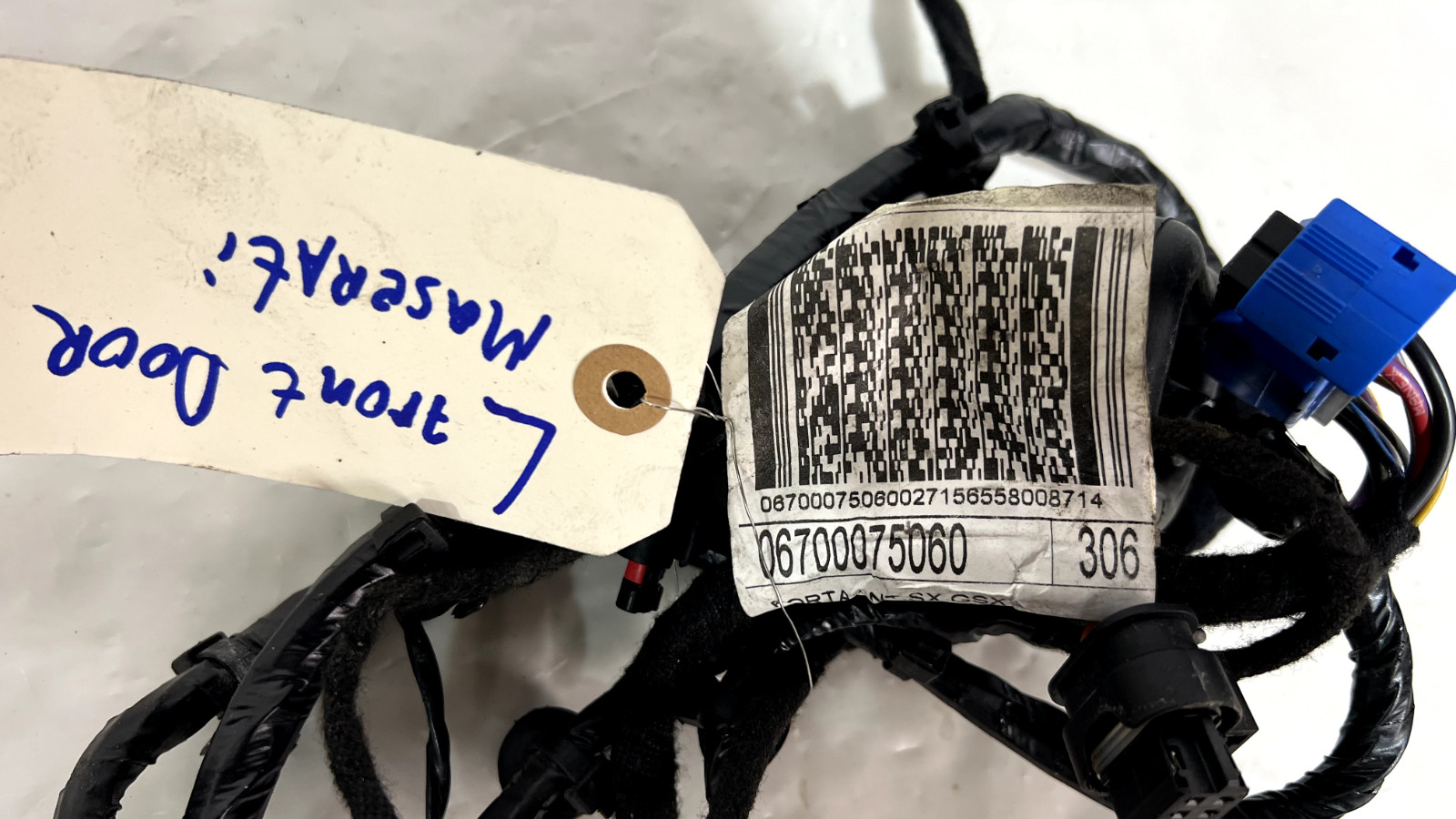MASERATI QUATTROPORTE 2014 Front Left Door Wiring Loom Cables 670007506 LH