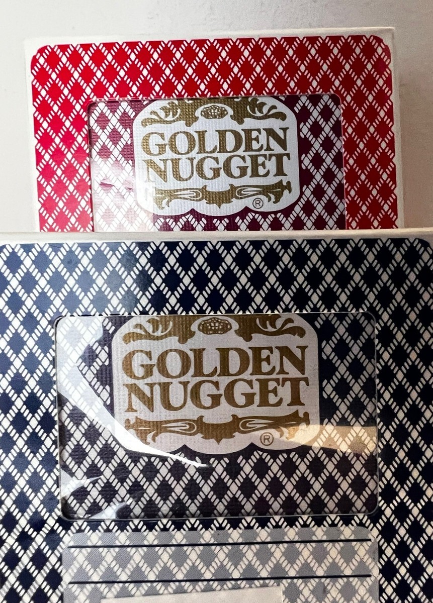 Vintage GOLDEN NUGGET Las Vegas Playing Cards. 1 Red & 1 Blue Deck