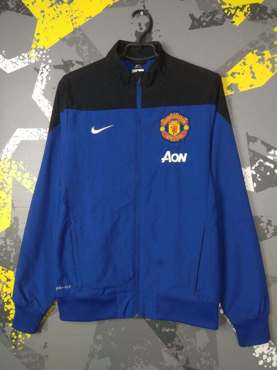 Manchester Untied Training Jacket With Zipped Blue Nike Mens Manchester Untied Training Jacket With Zipped Blue Nike Mens