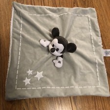 Disney Baby Mickey Mouse Gray Classic Stars Sherpa Security Blanket Lovey Toy