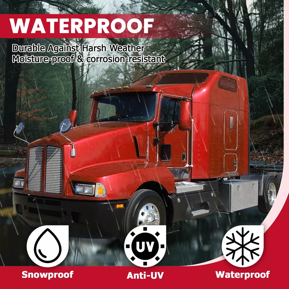 Par de luces LED transparentes de señal de giro HECASA para Kenworth K300 T300 T330 T600 86-08 Foto 3 de 4