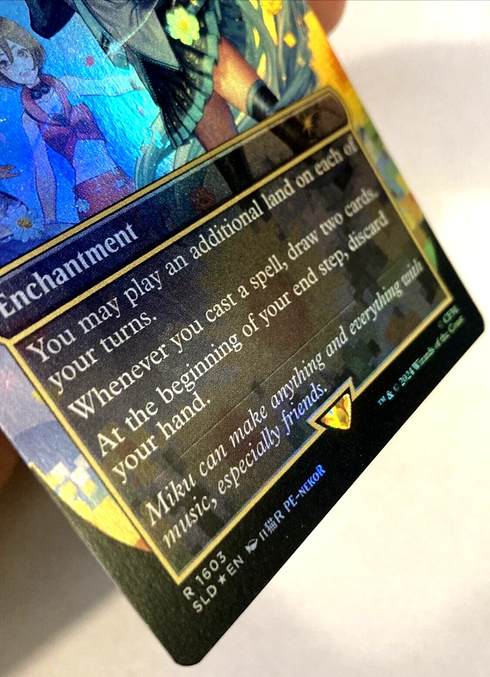 MTG Song Of Creation RAINBOW FOIL Secret Lair Hatsune Miku 1603 NM - Image 2 of 4