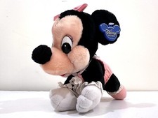 Baby Minnie Mouse Plush Crawling VTG Tags Disneyland Disney World 1984