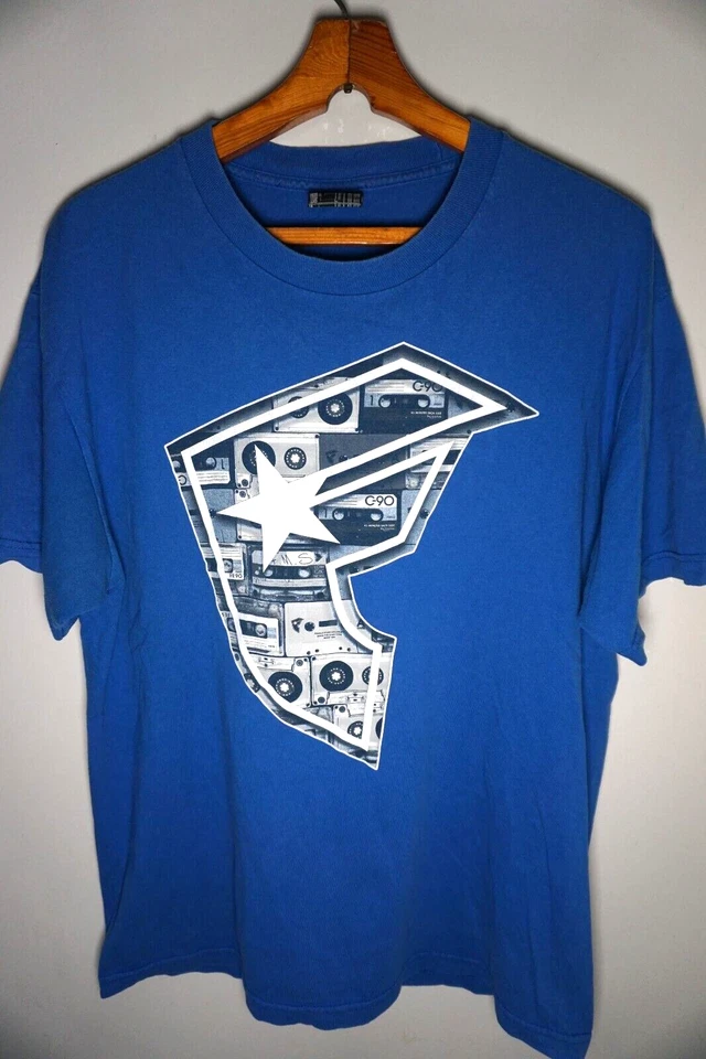 Vintage Famous Stars and Straps T Shirt Large Blue Skate Grunge Hip Hop Rap Y2K - image 2 of 4