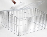 Kerbl Freilaufgehege Gehege FüR GroßE Kanninchen + Hasen, MaßE 115X115 Cm