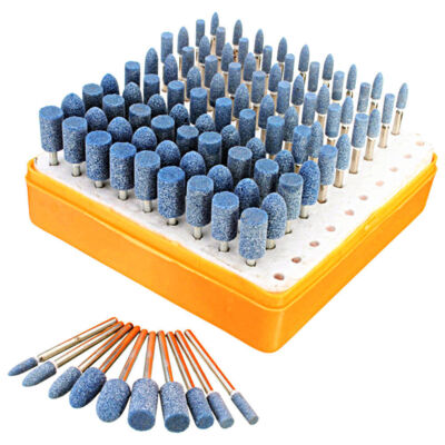 SCHLEIFSTIFTE SET MINI SCHLEIFSTEINE SCHLEIFGUMMI KEGELSPITZEN Ø 3mm FÜR DREMEL