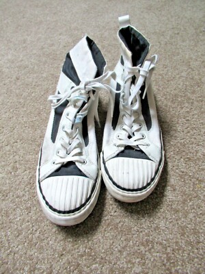 G-STAR RAW 03301 Black White Canvas Hi Top Tennis Shoes Sz 11