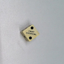 Vintage 1947 Camp Chemical Freeport Texas promotional Novelty Die d6 DOW