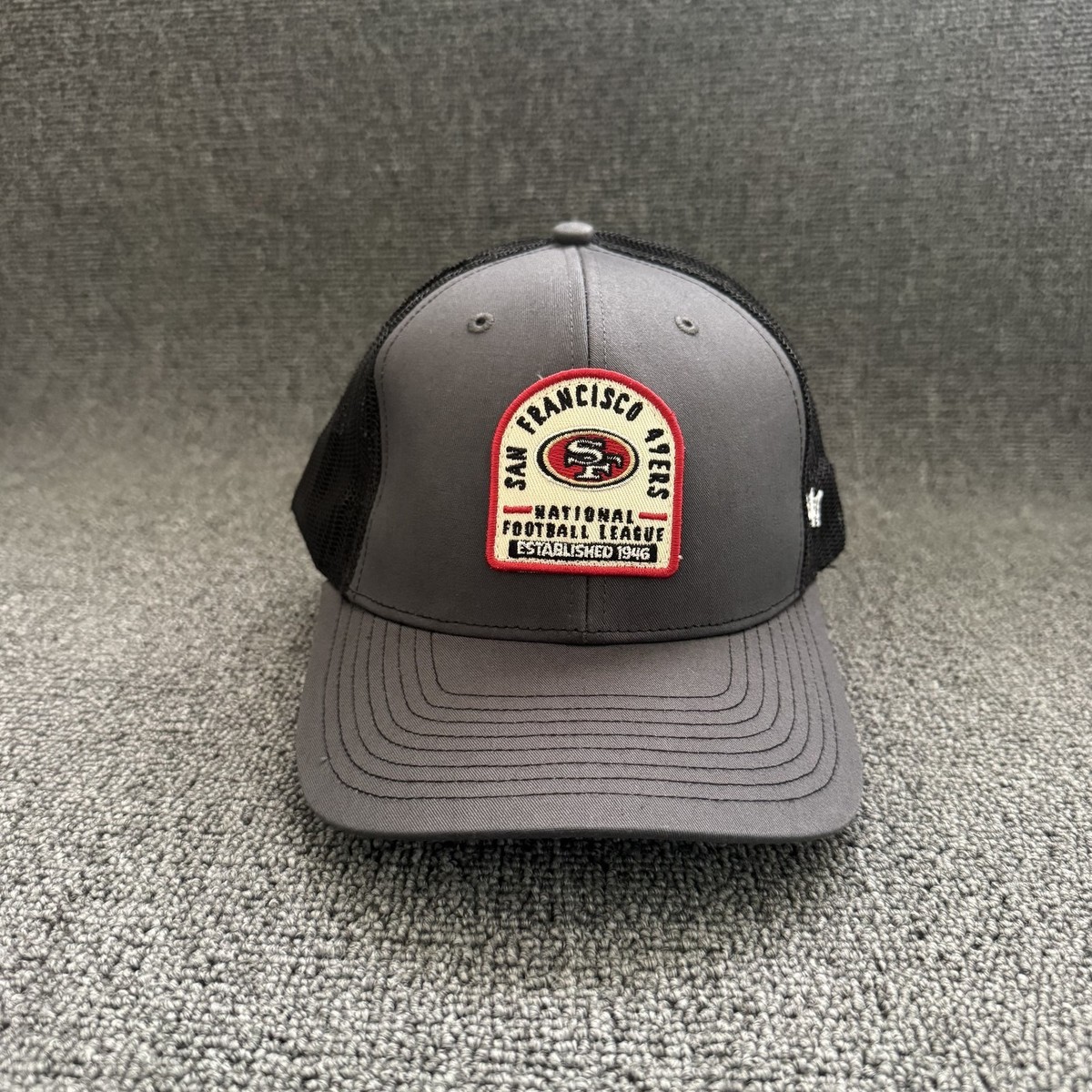 '47 Brand San Francisco 49ers Trucker Snapback Gray Black Hat Retro