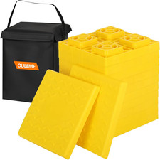 12 Pack RV Leveling Blocks, Stackable Jack Blocks, Interlocking Leveling Pads wi