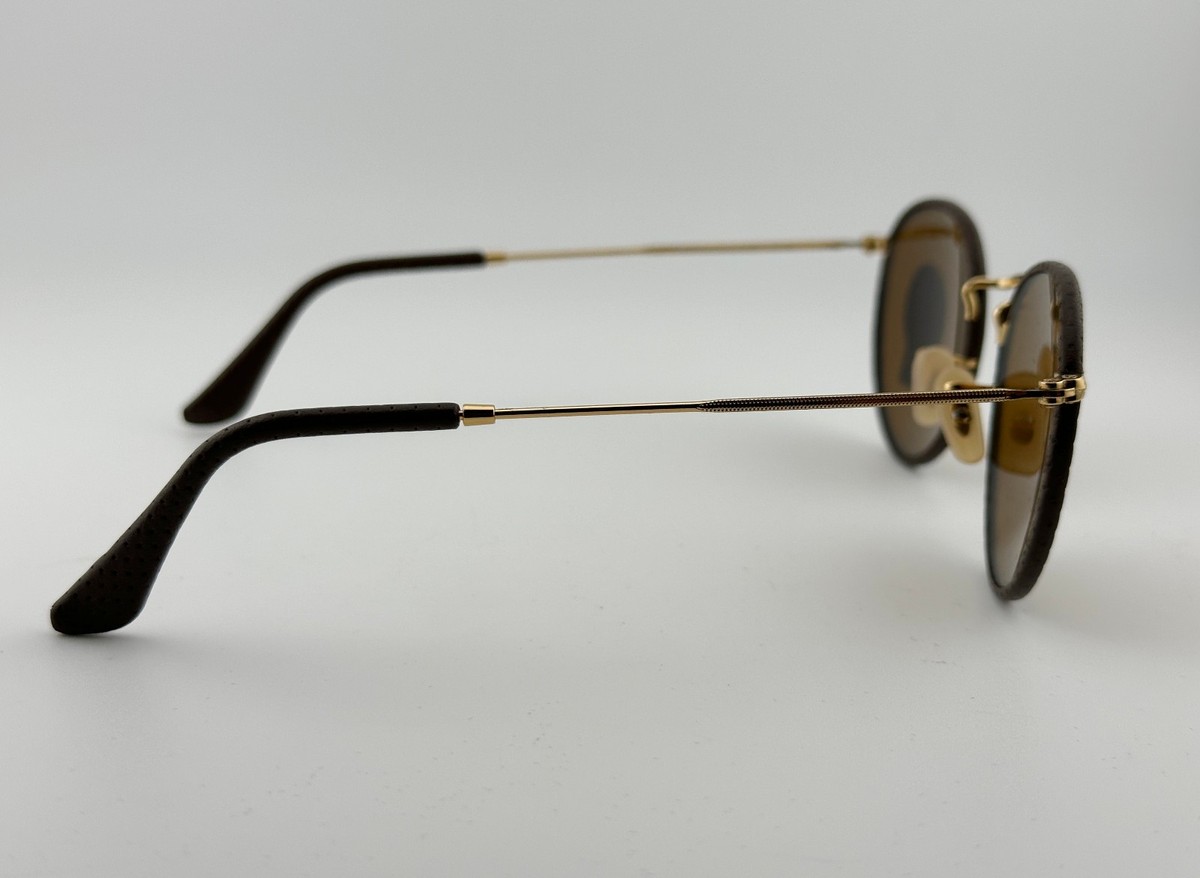 New Ray-Ban RB3475-Q Round Craft Sunglasses 9041 Gold 