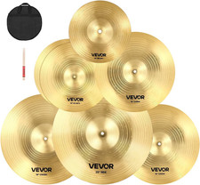 Set Di Piatti per Batteria, 6 Pezzi per Batteria in Lega, Hi-Hat Da 355 Mm, Cras