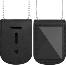 Police Badge Holder Belt Clip Cowhide Leather Badge Holders Universal Law Enforc