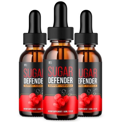 (3 Pack,) Sugar Defender,  Blood Sugar Support Supplement - 6 OZ SALE PRICED