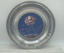 Bell System Telstar Satellite 100 Years Of Telephony/Telephone Vtg Plate Space