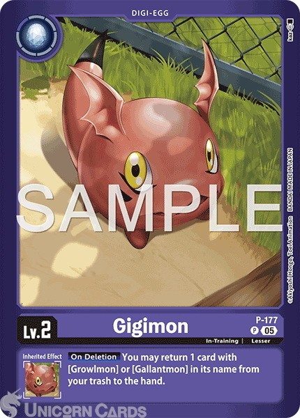 P-177 Gigimon : Promo Alternative Art Digimon Card : LM07: Limited Card Pack Ano