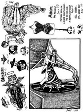 Unmounted Rubber Stamp Plate, Unmounted/Uncut Pink Rubber Stamps