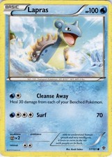 Lapras 17/101 Common Plasma Blast Pokemon Moderately Played