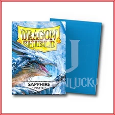 Sapphire 100 Matte Dragon Shield Sleeves Standard Size🐉for Pokemon MTG DBS