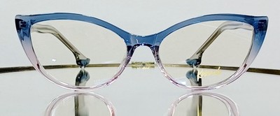 KOKOXILI TR9828 C14 Eyeglasses BLUE GRADIENT New Plastic 52-17-148 CAT EYE