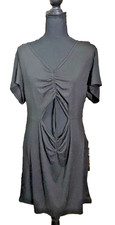 SHEIN Curve 3XL Short Ribbed Cut Out with Tie Short Sleeve Dress