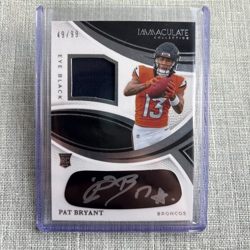2025 Panini Immaculate Eye Black Jersey PAT BRYANT RPA /99 - Broncos Rookie RC