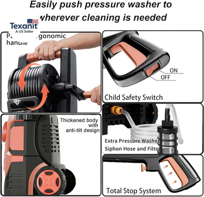 2026New Pressure Washer 5000PSI with Adj-8-Level Touch Screen, 34