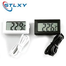 LCD Digital Fridge Thermometer Probe Aquarium Freezer Temperature / Batteries