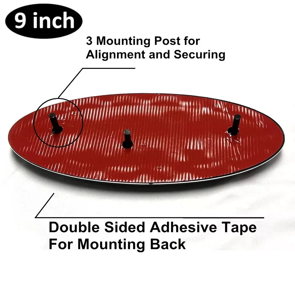 Ford 2004-2016 9 pulgadas logotipo ovalado emblema rejilla puerta trasera F150 F250 F350 negro Foto 3 de 3