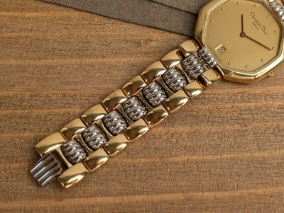 Christian Dior 45.134 Gold Silver Two-Tone Quartz Men's Watch