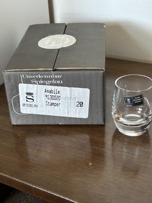 6 Glasstamper von Spiegelauglas ca. 6 cm hoch 