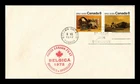Dr Jim Stamps Canada FDC Indians of the Plains Setenant Pair Belgica 1972