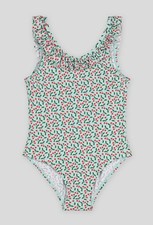 Monoprix One Piece Cherry Print Bathing Swimsuit Girls Sz 8 French Design EUC